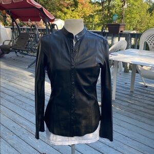 Express Black Leather Shirt for Women